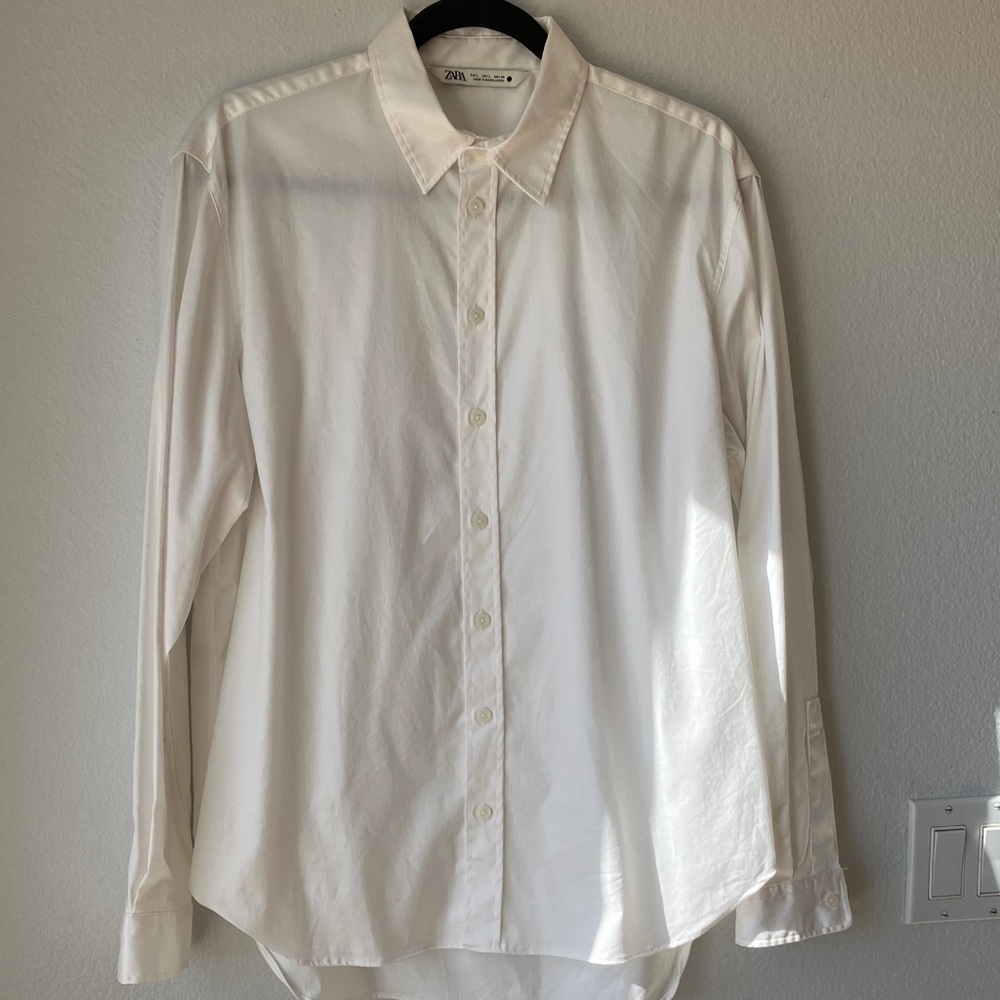 Zara Men's Crisp White Dress Shirt NEOT